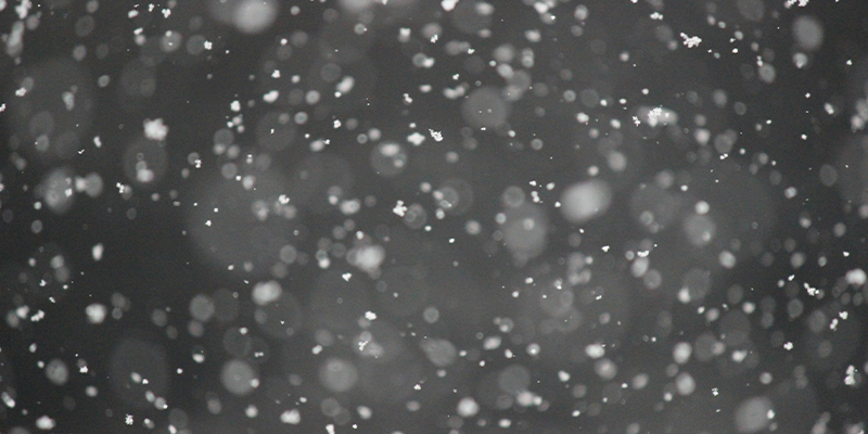 Out of focus close-up of snowflakes