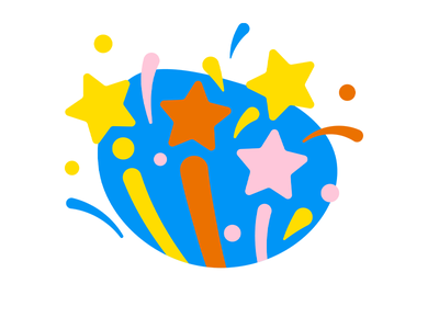 Illustration of fireworks