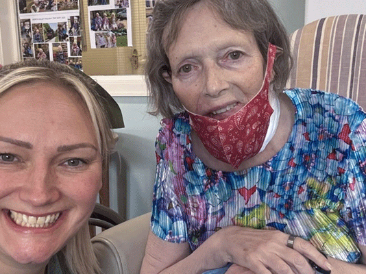 Katy and her mum Carol, Mother's Day run the Sue Ryder Keighley 5k