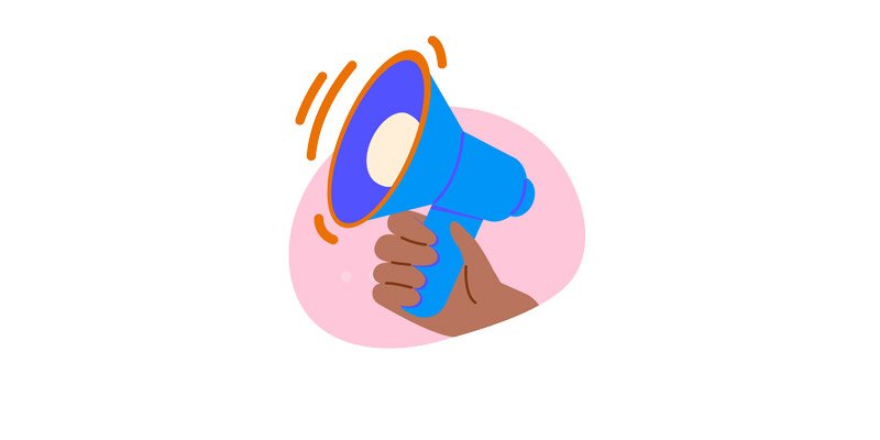 An illustration of a megaphone