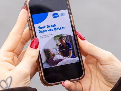 Sue Ryder Your Death Deserves Better, cover guide on a mobile device