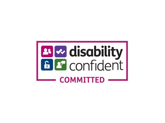 The Disability Confident logo with the word 'Committed' beneath