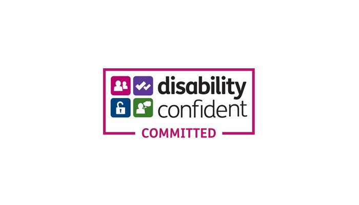 The Disability Confident logo with the word 'Committed' beneath