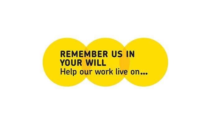 The Remember a Charity Week logo, with the strapline 'Help the work live on...'