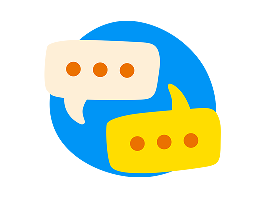 Illustration speech bubbles
