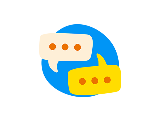 illustration of two speech bubbles